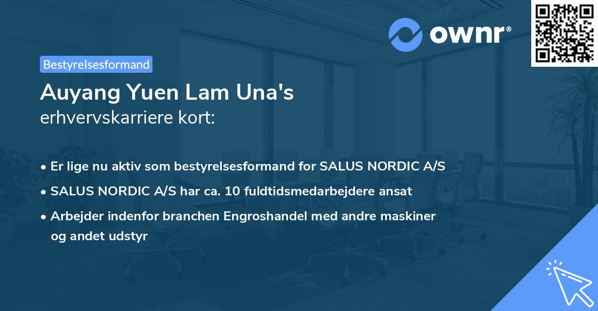 Auyang Yuen Lam Una's erhvervskarriere kort