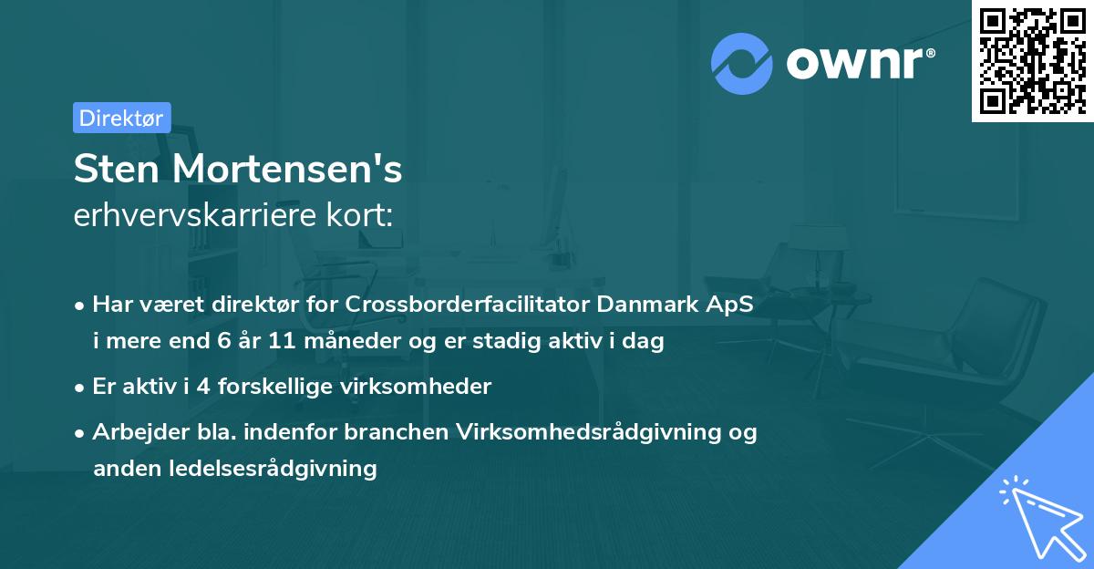 Sten Mortensen's erhvervskarriere kort
