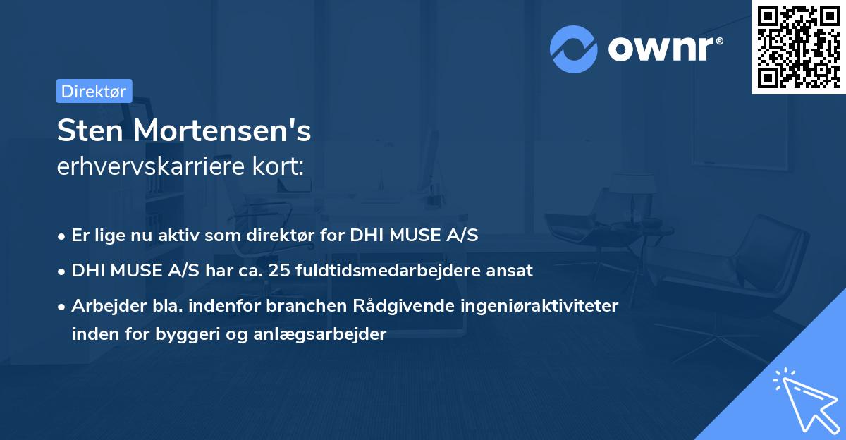Sten Mortensen's erhvervskarriere kort