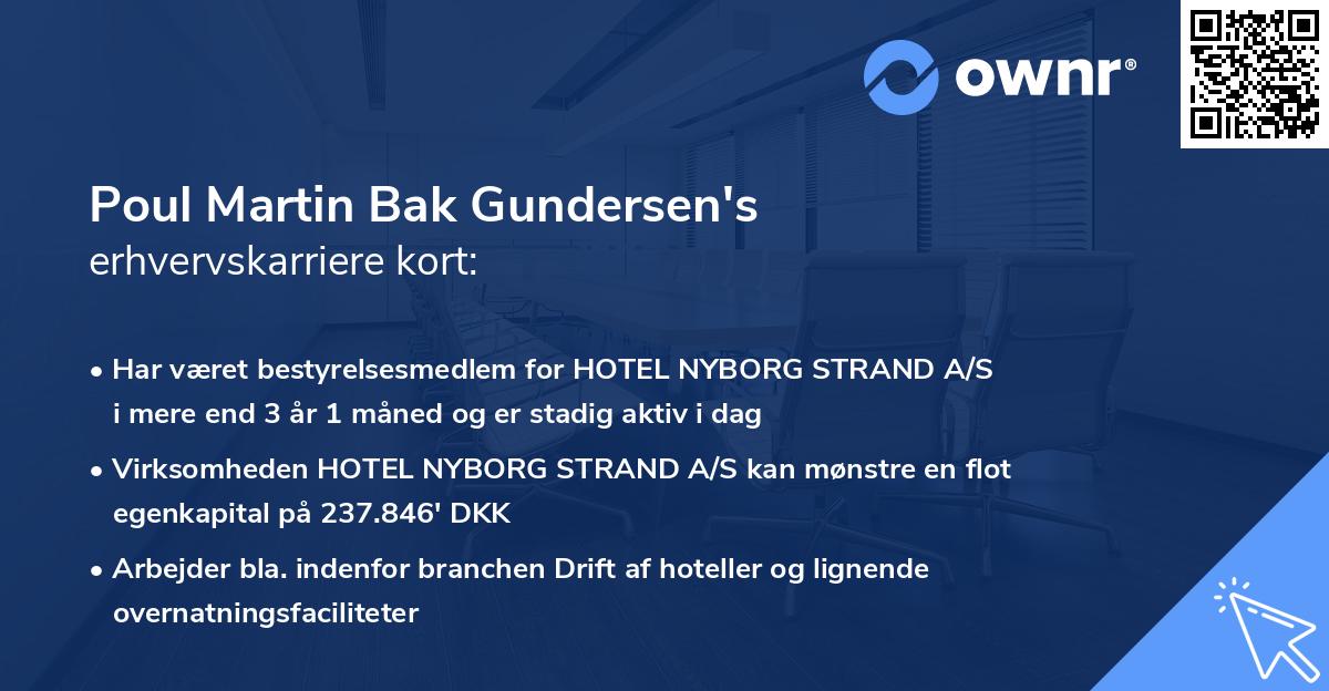 Poul Martin Bak Gundersen's erhvervskarriere kort