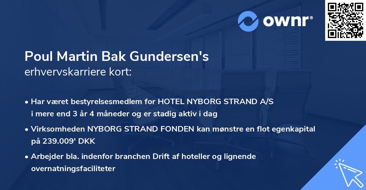 Poul Martin Bak Gundersen's erhvervskarriere kort
