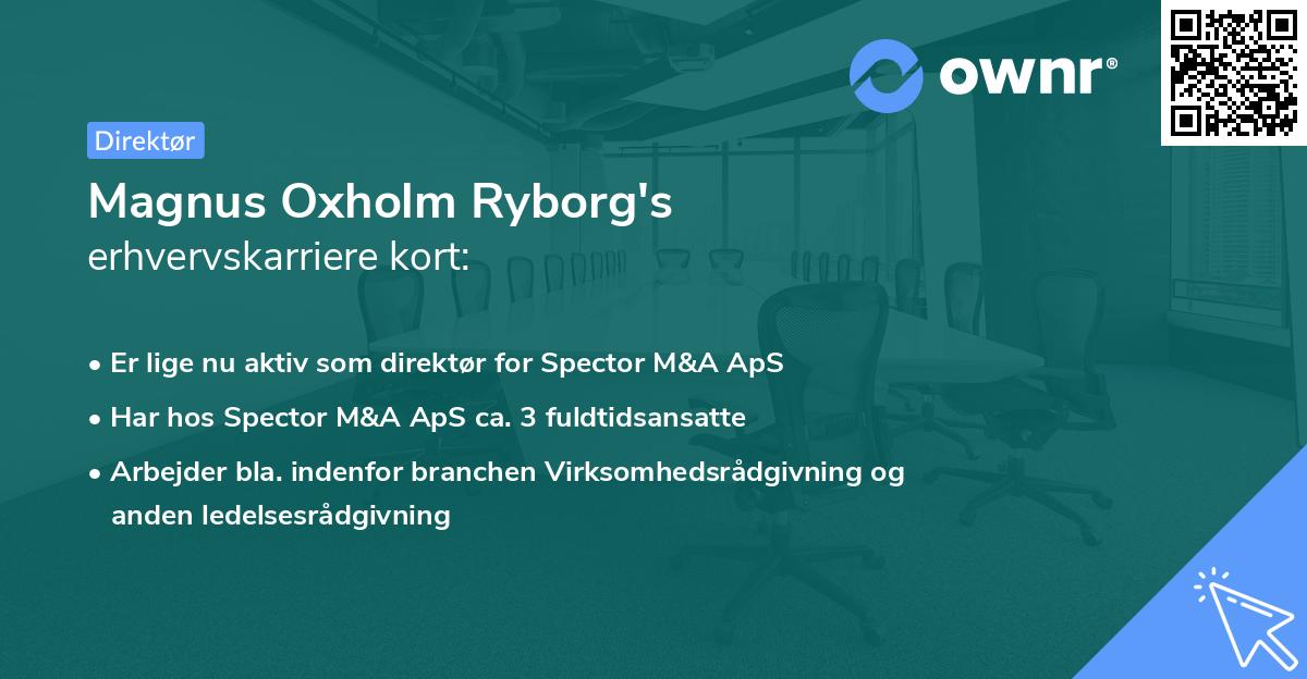 Magnus Oxholm Ryborg's erhvervskarriere kort