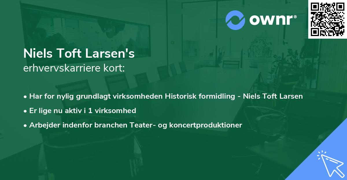 Niels Toft Larsen's erhvervskarriere kort