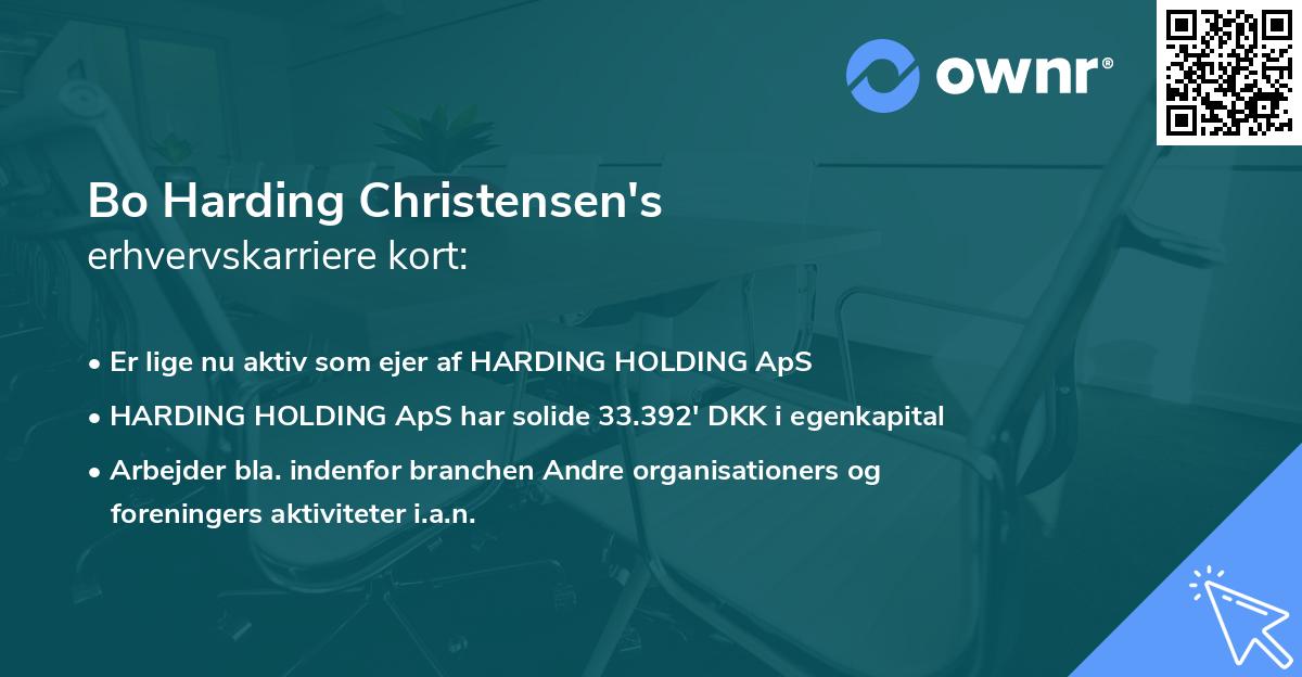 Bo Harding Christensen's erhvervskarriere kort