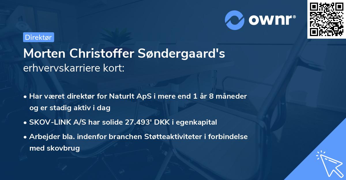 Morten Christoffer Søndergaard's erhvervskarriere kort