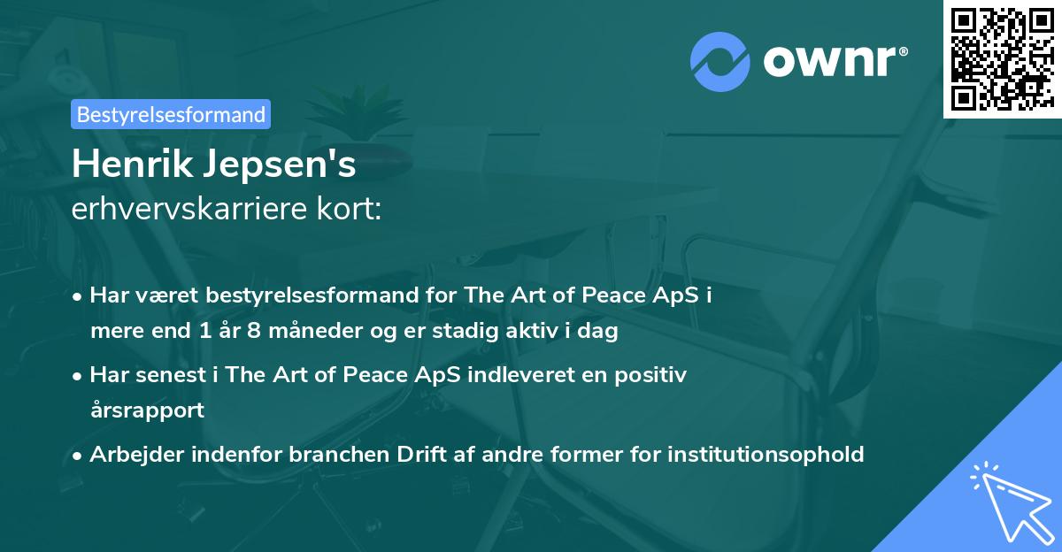 Henrik Jepsen's erhvervskarriere kort