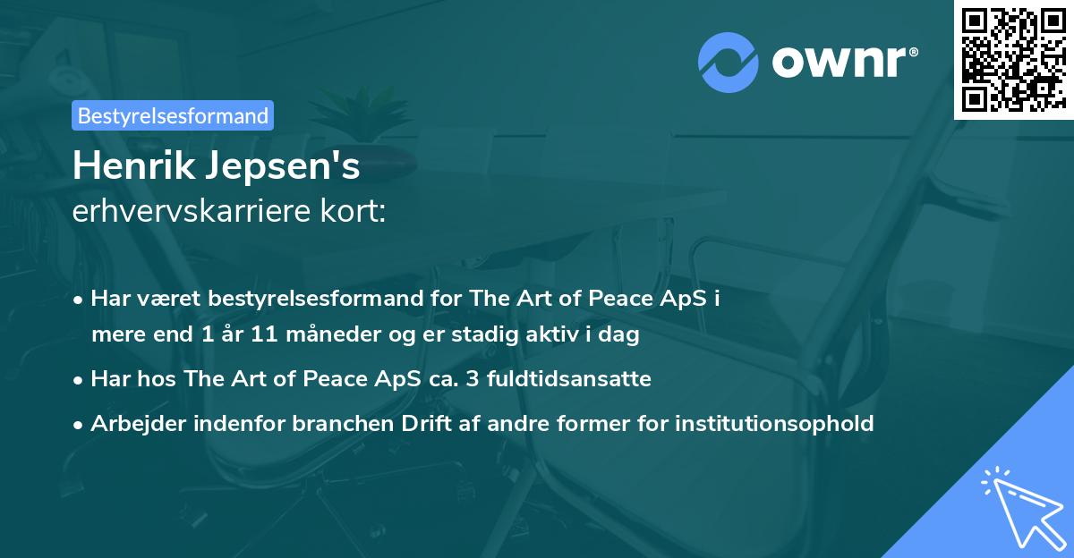 Henrik Jepsen's erhvervskarriere kort