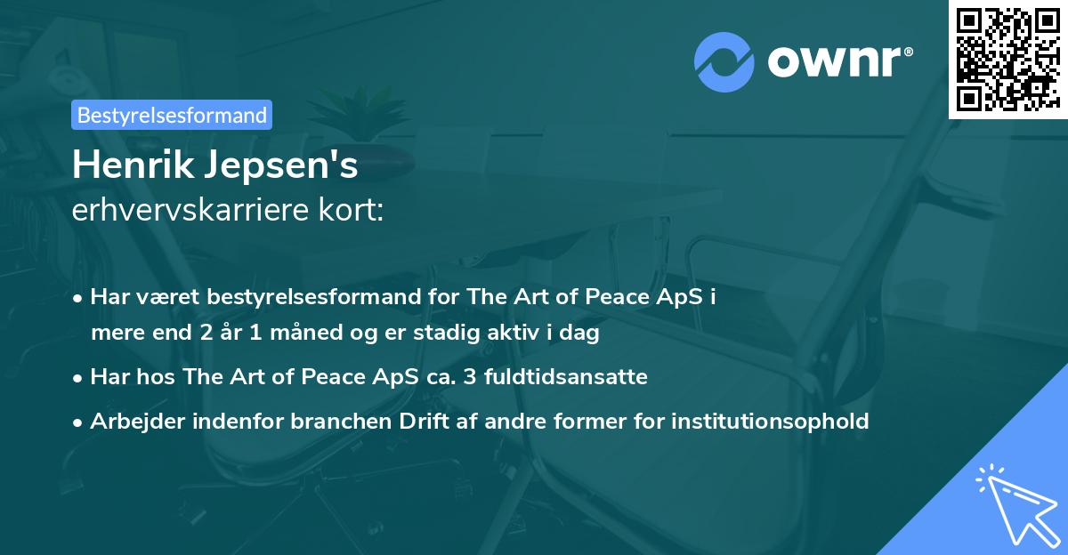 Henrik Jepsen's erhvervskarriere kort