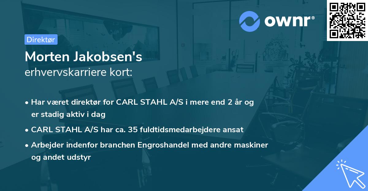 Morten Jakobsen's erhvervskarriere kort