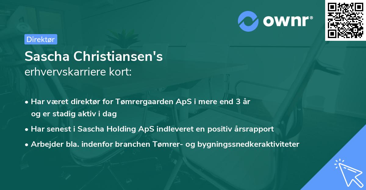 Sascha Christiansen's erhvervskarriere kort