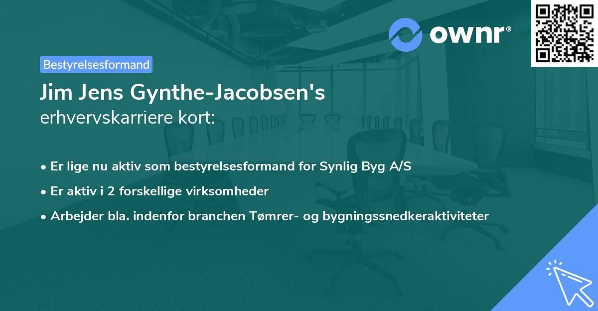 Jim Jens Gynthe-Jacobsen's erhvervskarriere kort