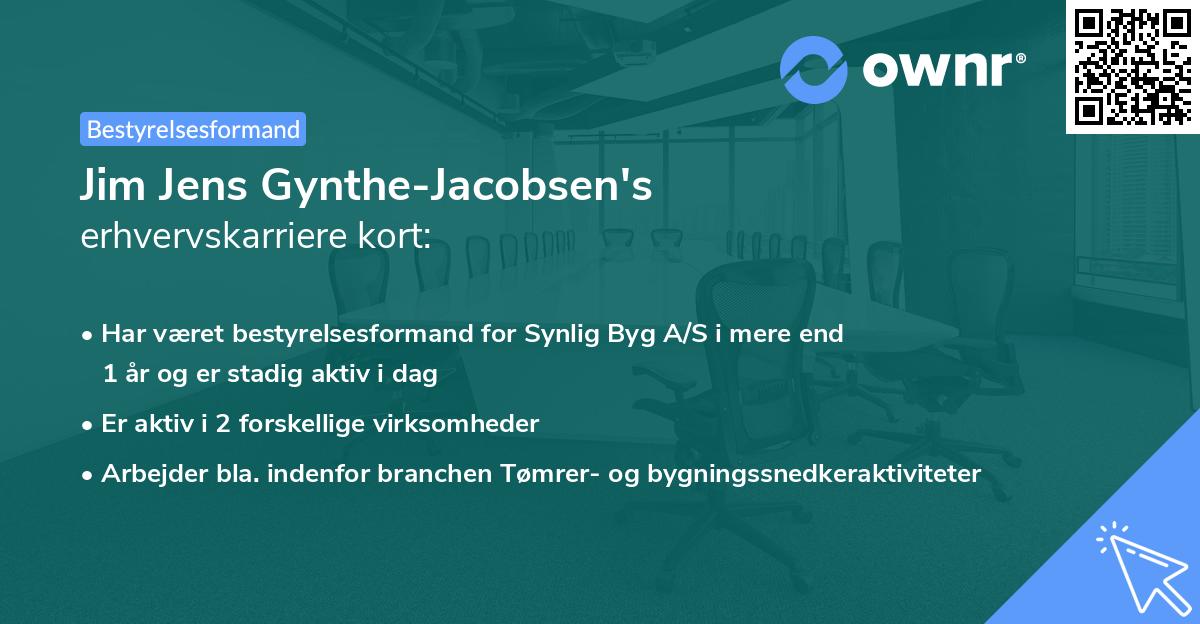 Jim Jens Gynthe-Jacobsen's erhvervskarriere kort