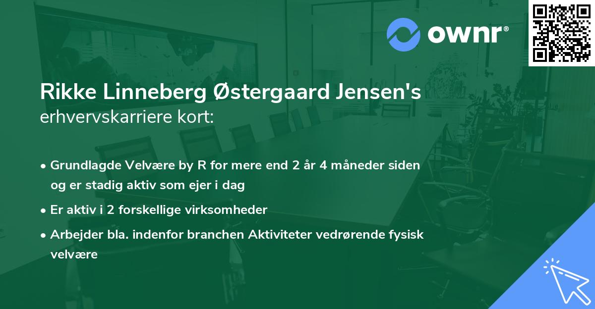 Rikke Linneberg Østergaard Jensen's erhvervskarriere kort