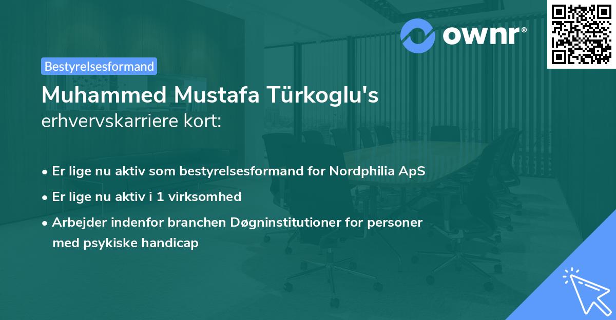 Muhammed Mustafa Türkoglu's erhvervskarriere kort