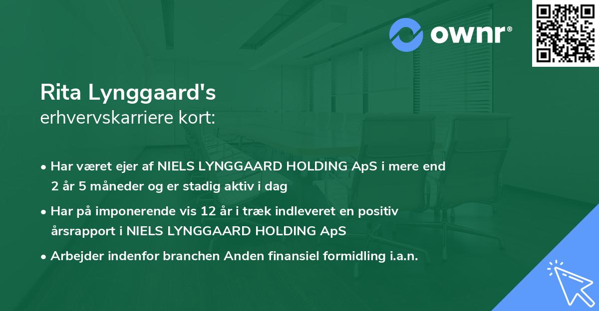 Rita Lynggaard's erhvervskarriere kort