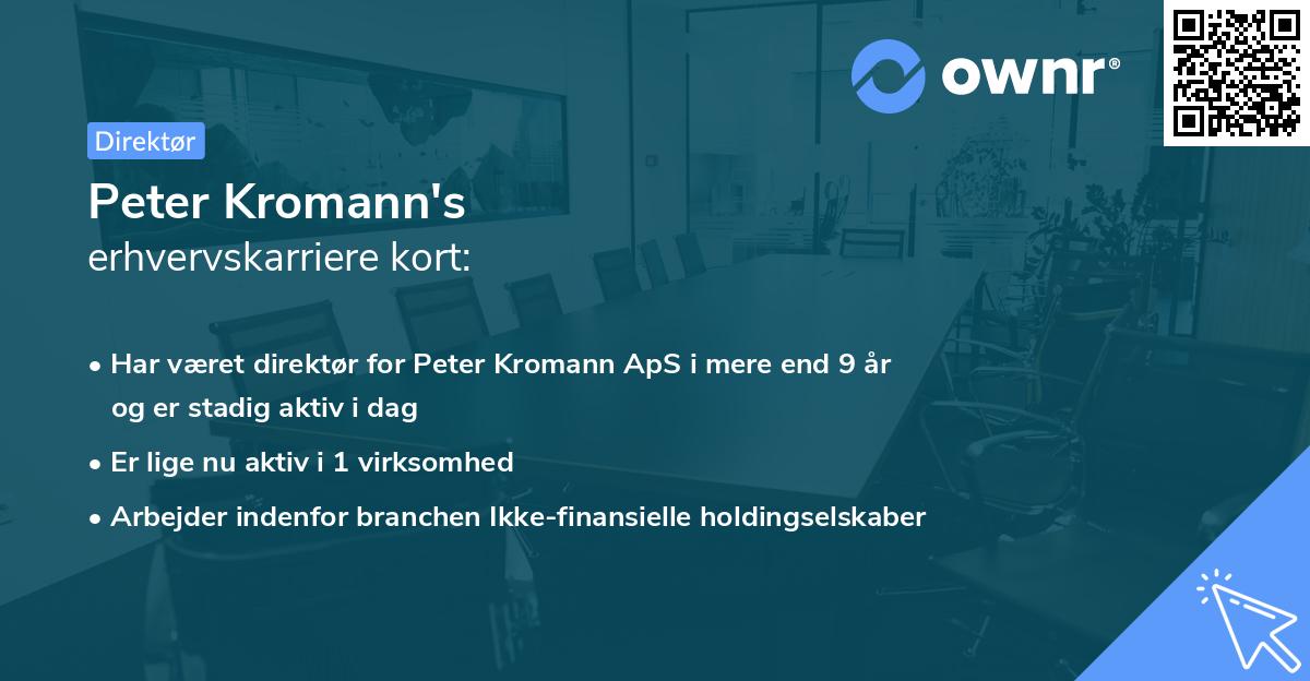 Peter Kromann's erhvervskarriere kort