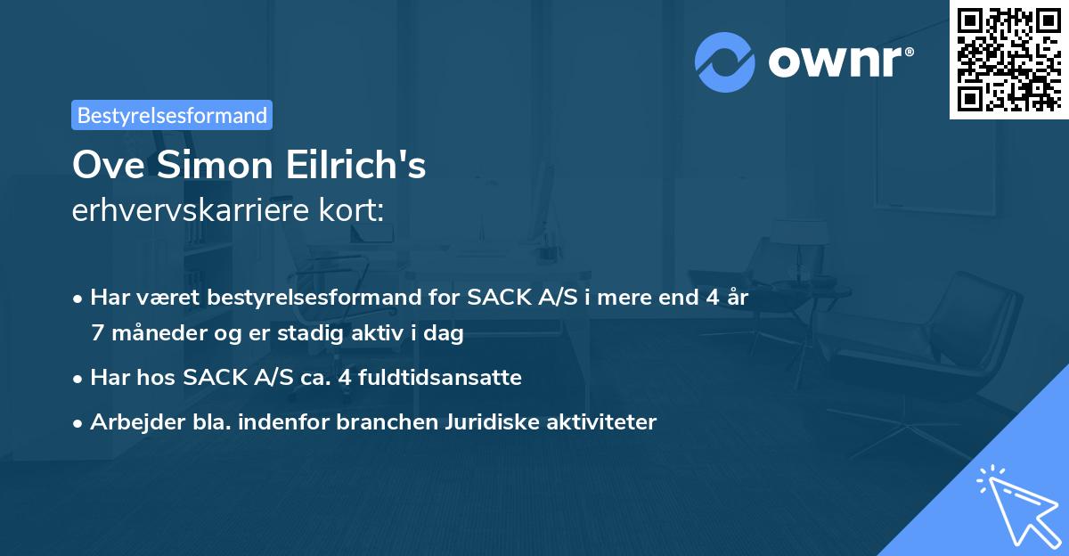 Ove Simon Eilrich's erhvervskarriere kort