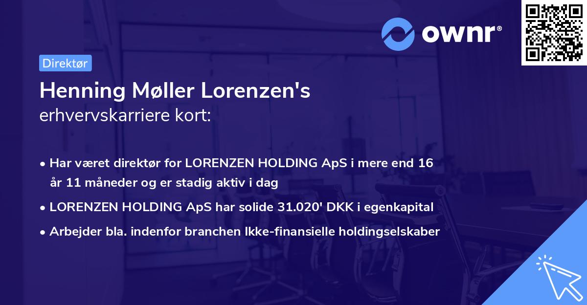 Henning Møller Lorenzen's erhvervskarriere kort