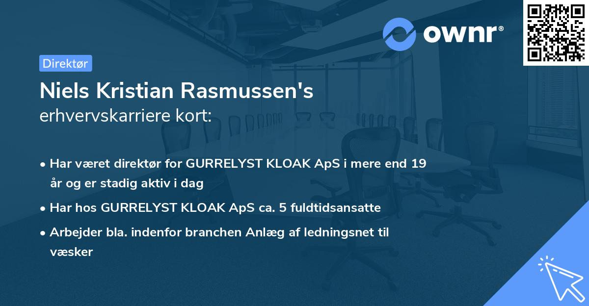 Niels Kristian Rasmussen's erhvervskarriere kort