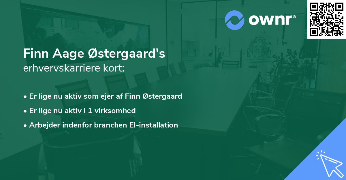 Finn Aage Østergaard's erhvervskarriere kort