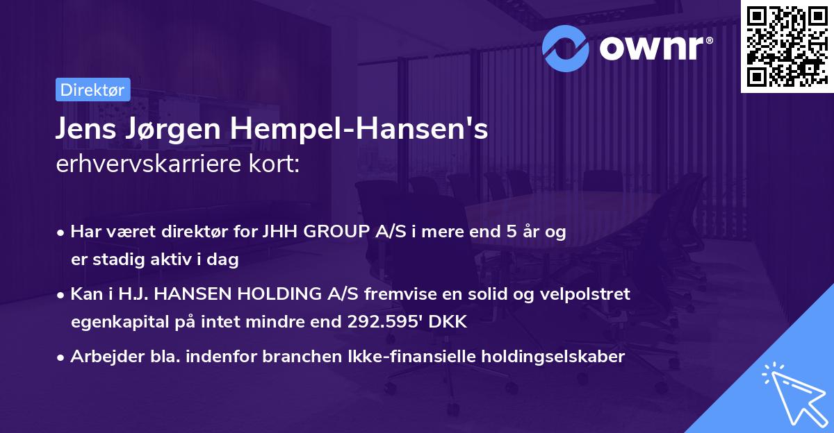 Jens Jørgen Hempel-Hansen's erhvervskarriere kort