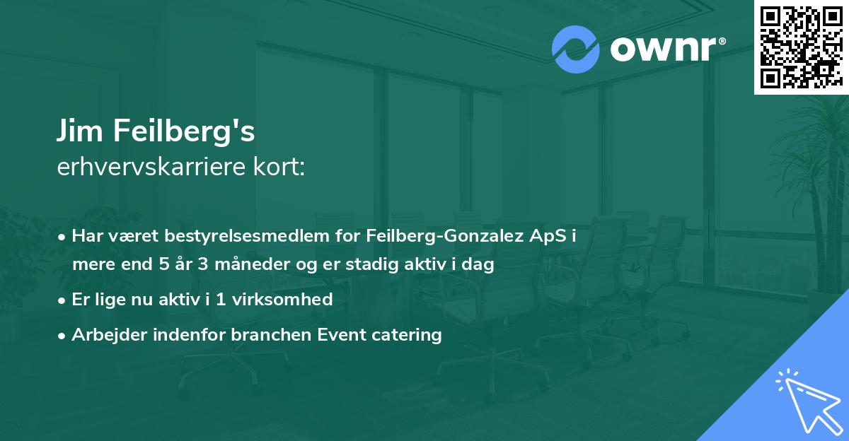 Jim Feilberg's erhvervskarriere kort