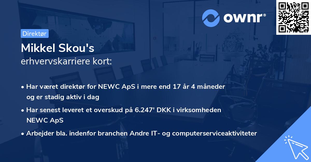Mikkel Skou's erhvervskarriere kort