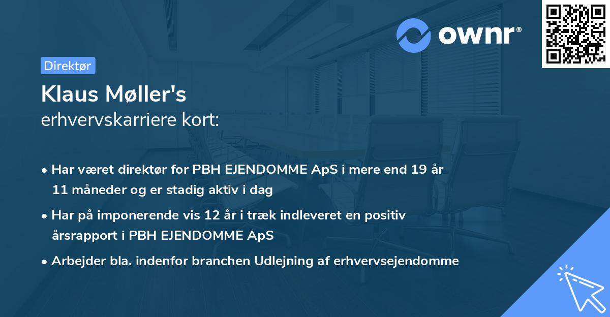 Klaus Møller's erhvervskarriere kort