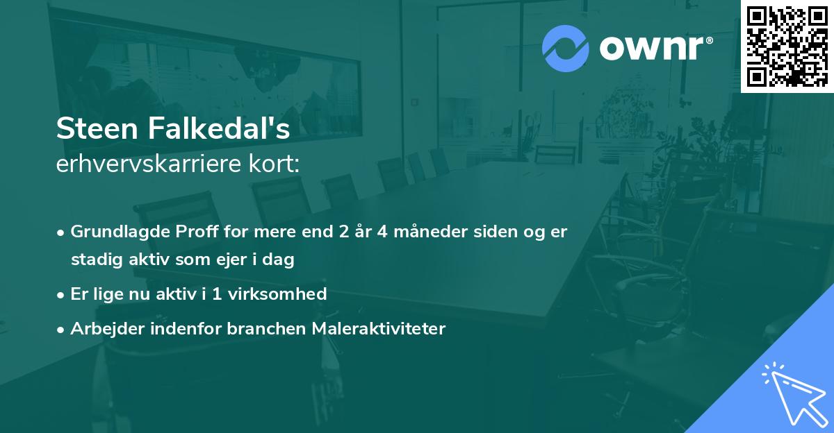 Steen Falkedal's erhvervskarriere kort
