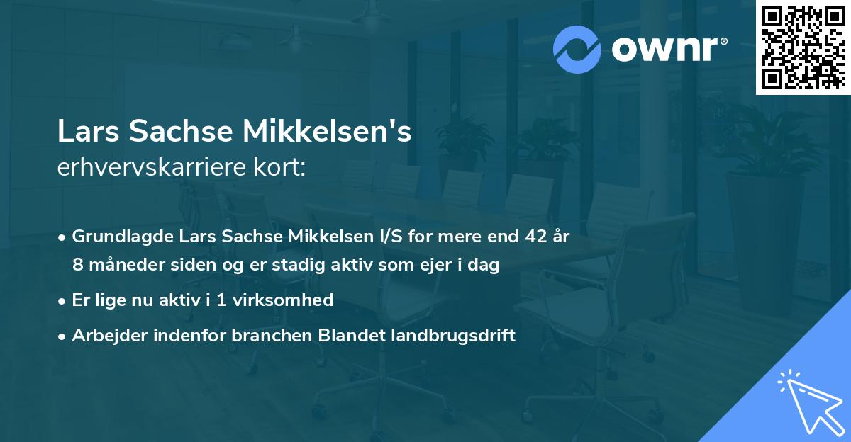 Lars Sachse Mikkelsen's erhvervskarriere kort