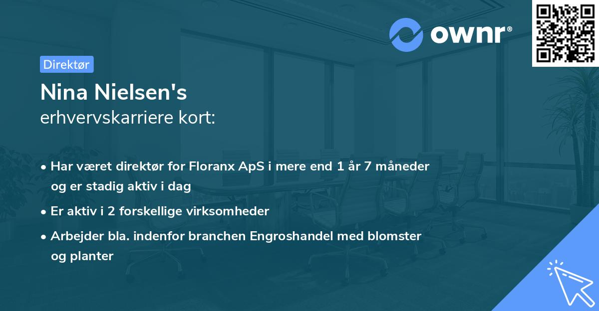 Nina Nielsen's erhvervskarriere kort