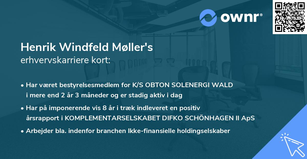 Henrik Windfeld Møller's erhvervskarriere kort