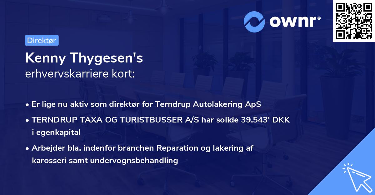 Kenny Thygesen's erhvervskarriere kort