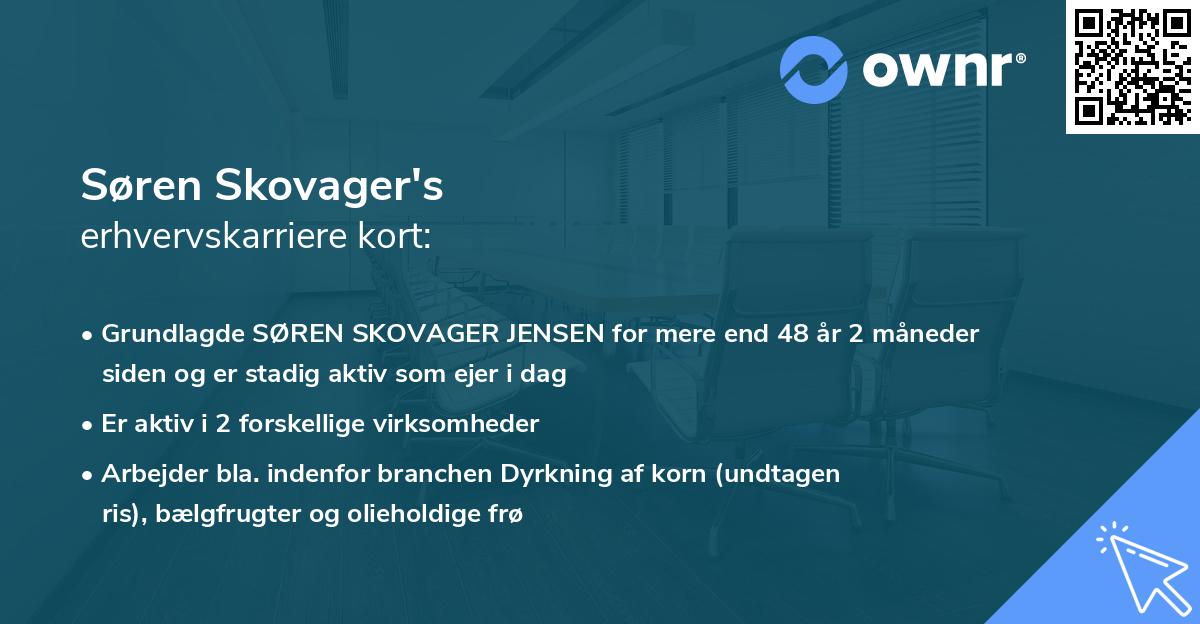 Søren Skovager's erhvervskarriere kort