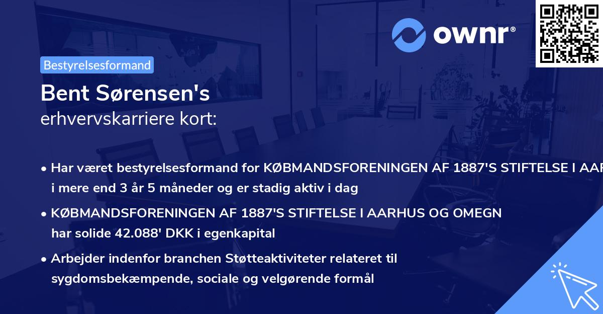 Bent Sørensen's erhvervskarriere kort