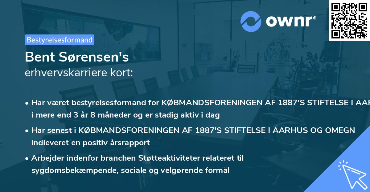 Bent Sørensen's erhvervskarriere kort