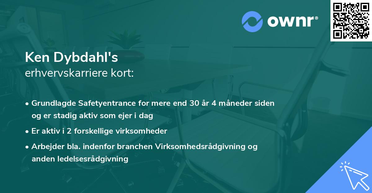 Ken Dybdahl's erhvervskarriere kort