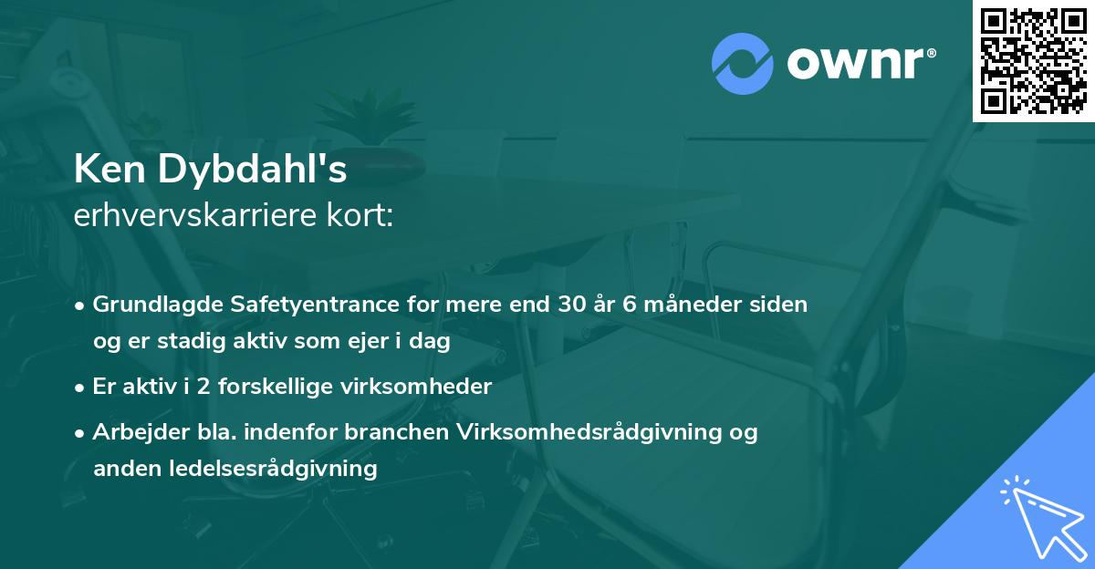 Ken Dybdahl's erhvervskarriere kort