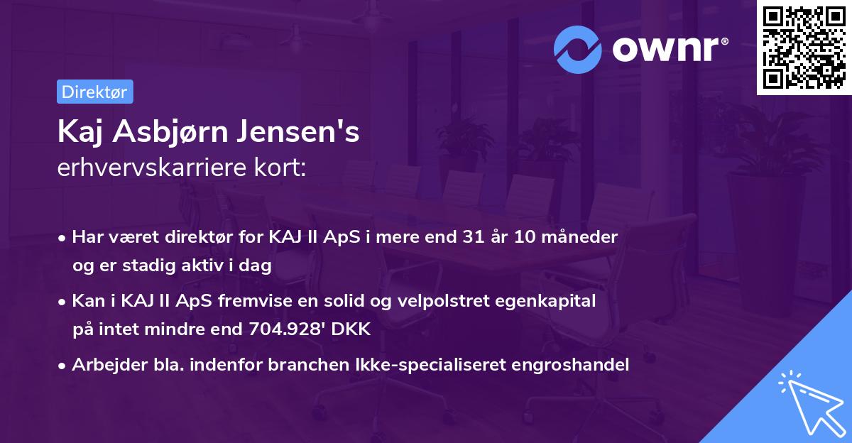 Kaj Asbjørn Jensen's erhvervskarriere kort