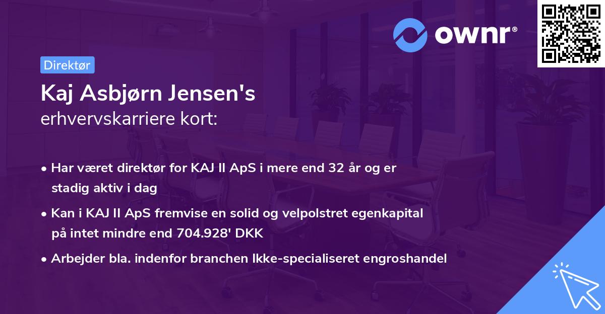 Kaj Asbjørn Jensen's erhvervskarriere kort