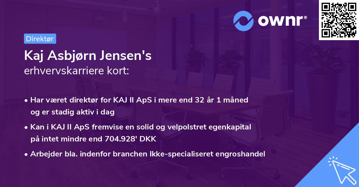Kaj Asbjørn Jensen's erhvervskarriere kort