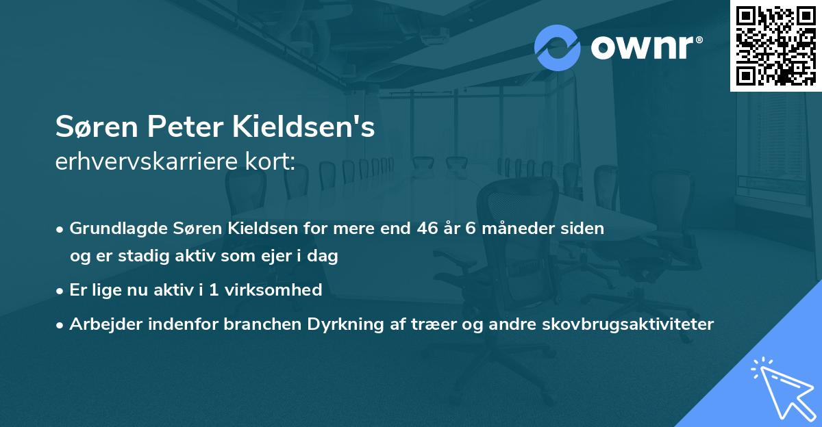 Søren Peter Kieldsen's erhvervskarriere kort