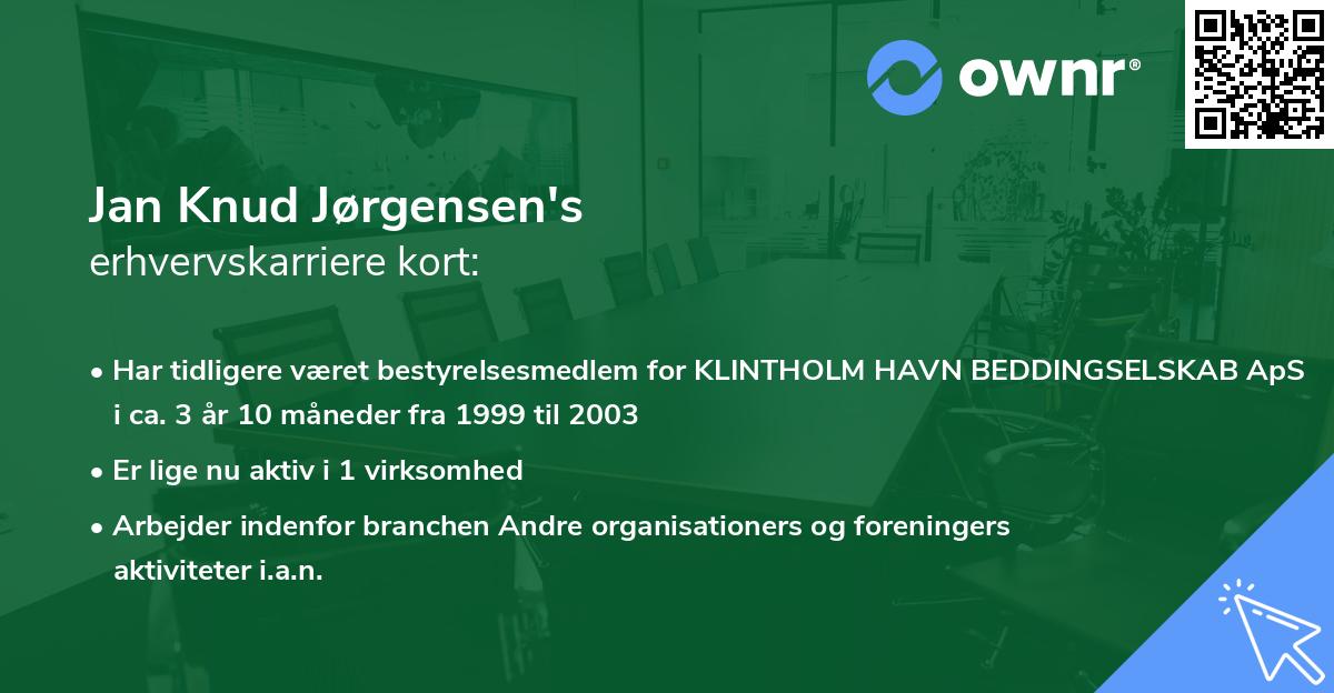 Jan Knud Jørgensen's erhvervskarriere kort