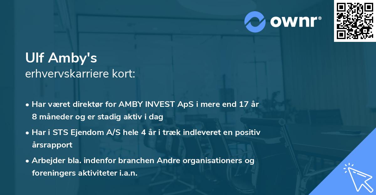 Ulf Amby's erhvervskarriere kort