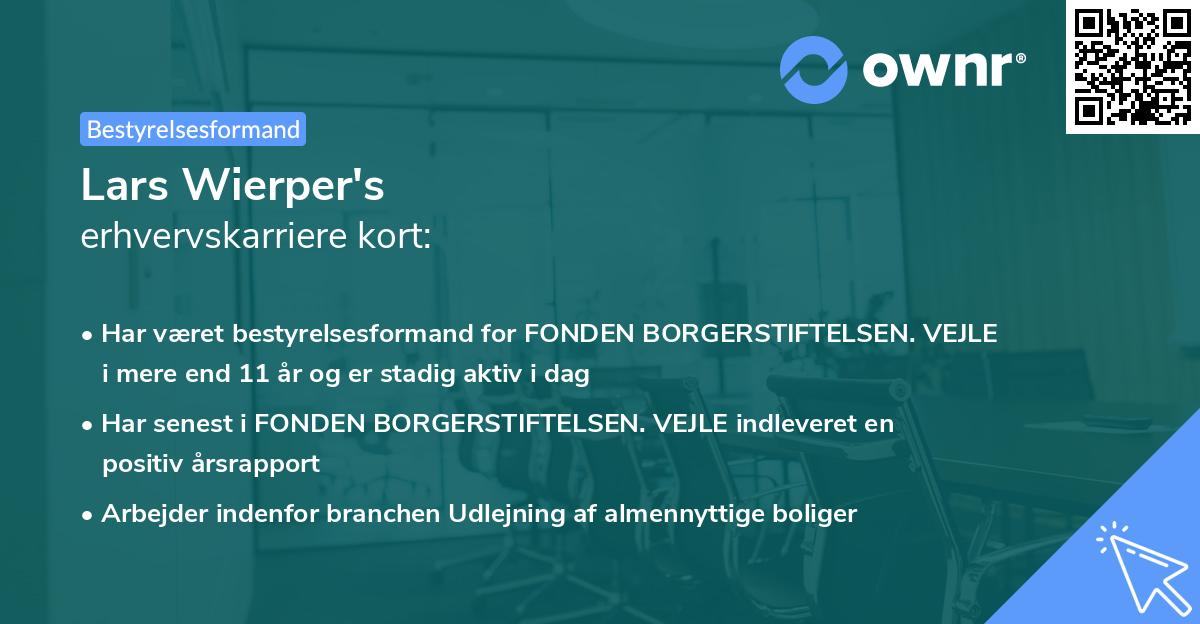 Lars Wierper's erhvervskarriere kort