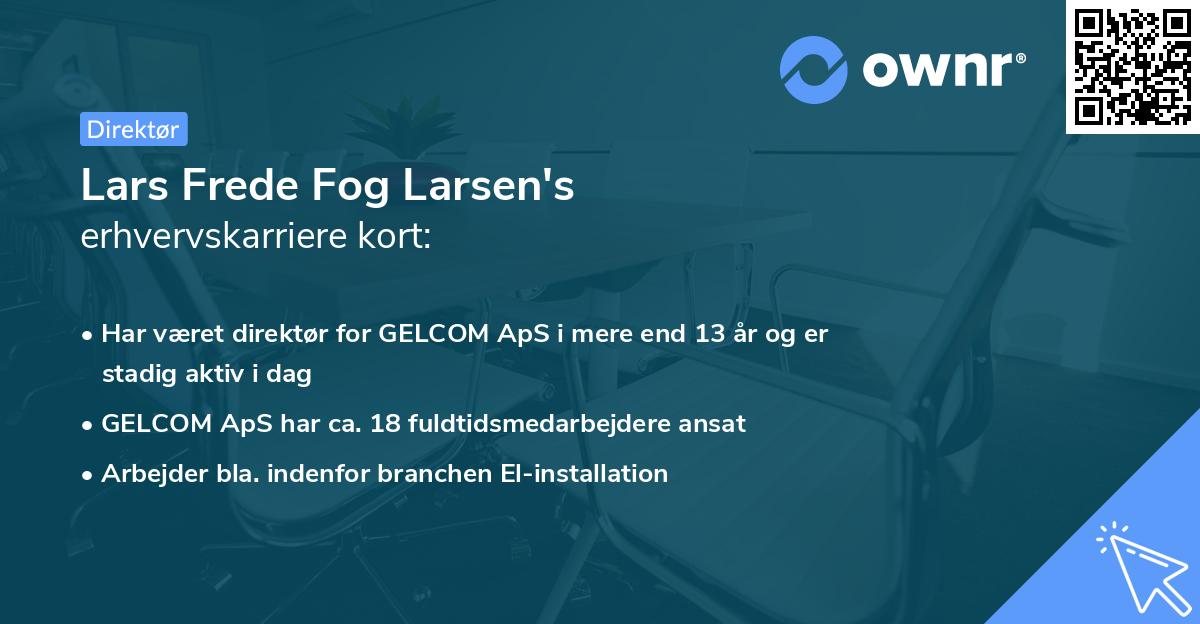 Lars Frede Fog Larsen's erhvervskarriere kort