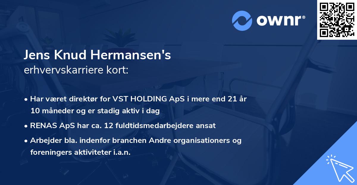 Jens Knud Hermansen's erhvervskarriere kort