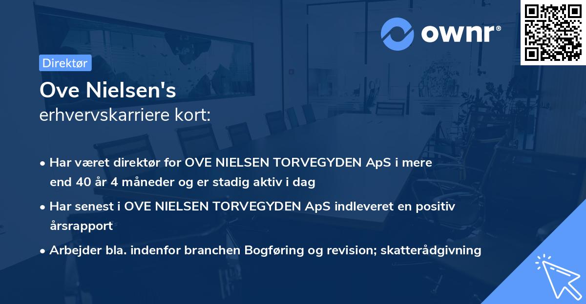 Ove Nielsen's erhvervskarriere kort