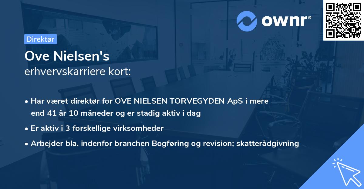 Ove Nielsen's erhvervskarriere kort