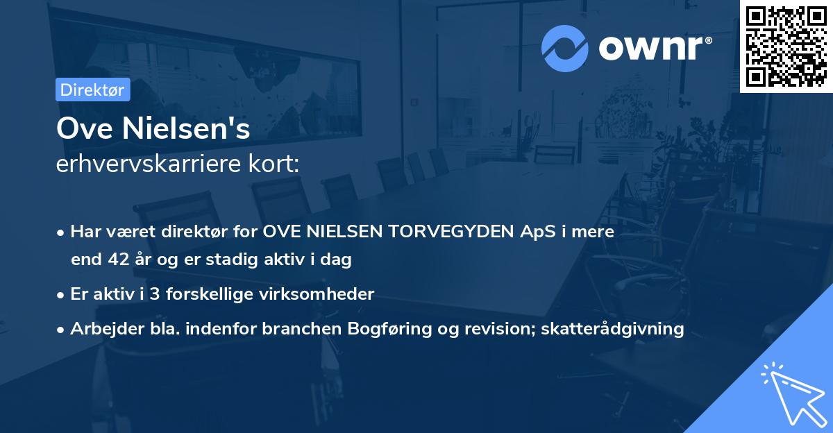 Ove Nielsen's erhvervskarriere kort